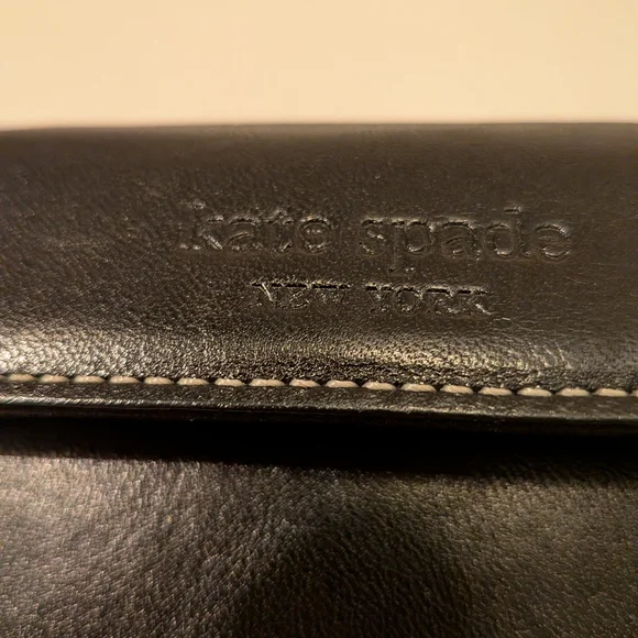 RARE Kate Spade Black Leather Card Holder - Picture 5 of 6